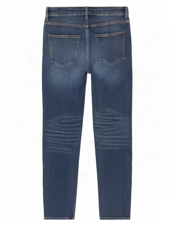 Jeans slim invecchiati da uomo Zara EU 42 Large W32 L29 cotone blu