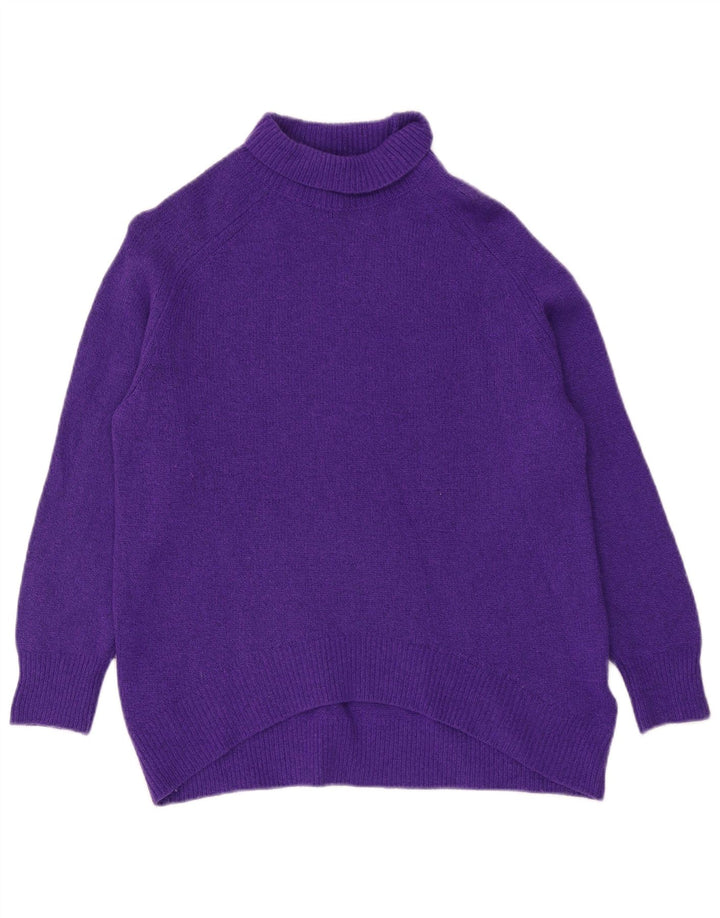 Massimo Dutti Maglione da donna con collo alto e maglione UK 14 Lana viola medio