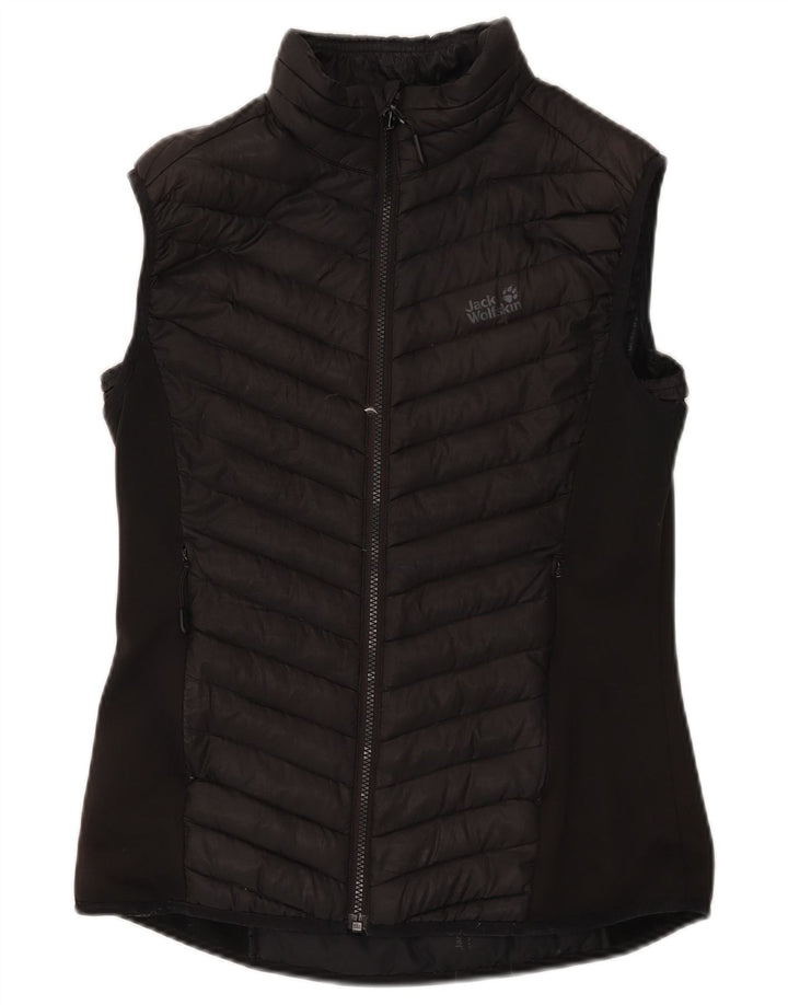 Gilet imbottito da donna Jack Wolfskin UK 12 medio poliestere nero