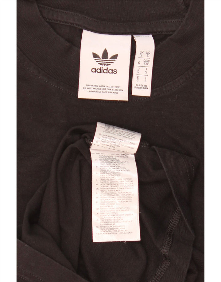 T-shirt grafica da uomo Adidas Top piccola in cotone nero