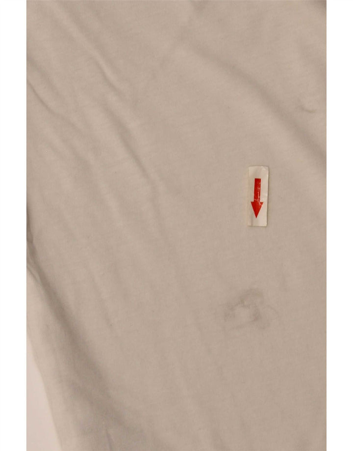 T-shirt grafica da donna Levi's Top UK 14 cotone bianco medio