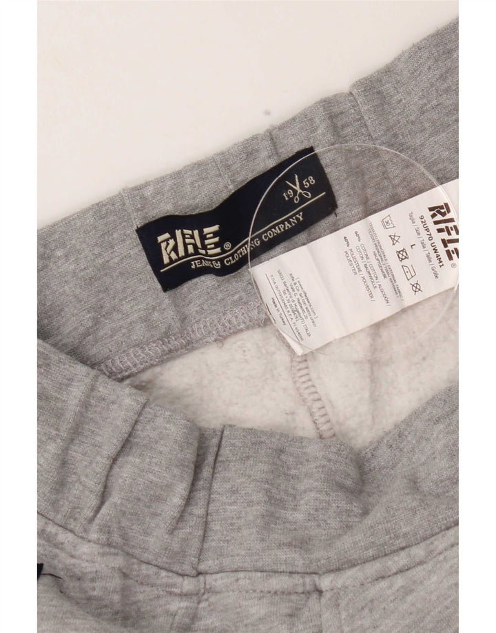 Pantaloni da tuta da uomo Rifle, pantaloni da jogging, grandi, in cotone grigio