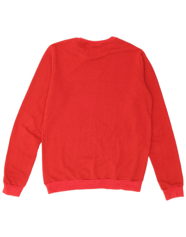 Felpa grafica da uomo Zara in cotone rosso medio