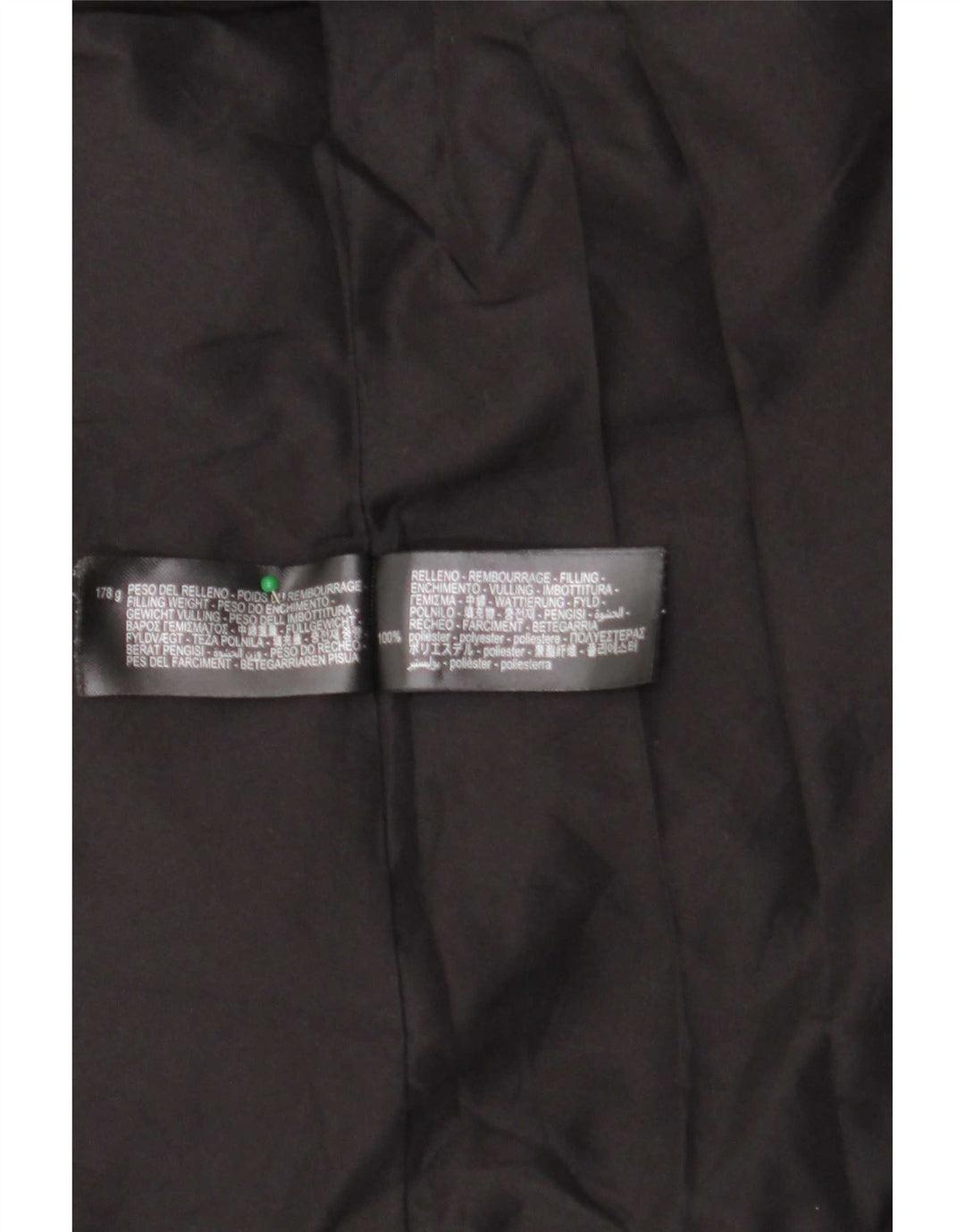 Giacca imbottita con cappuccio da donna Zara UK 16 grande poliestere nero