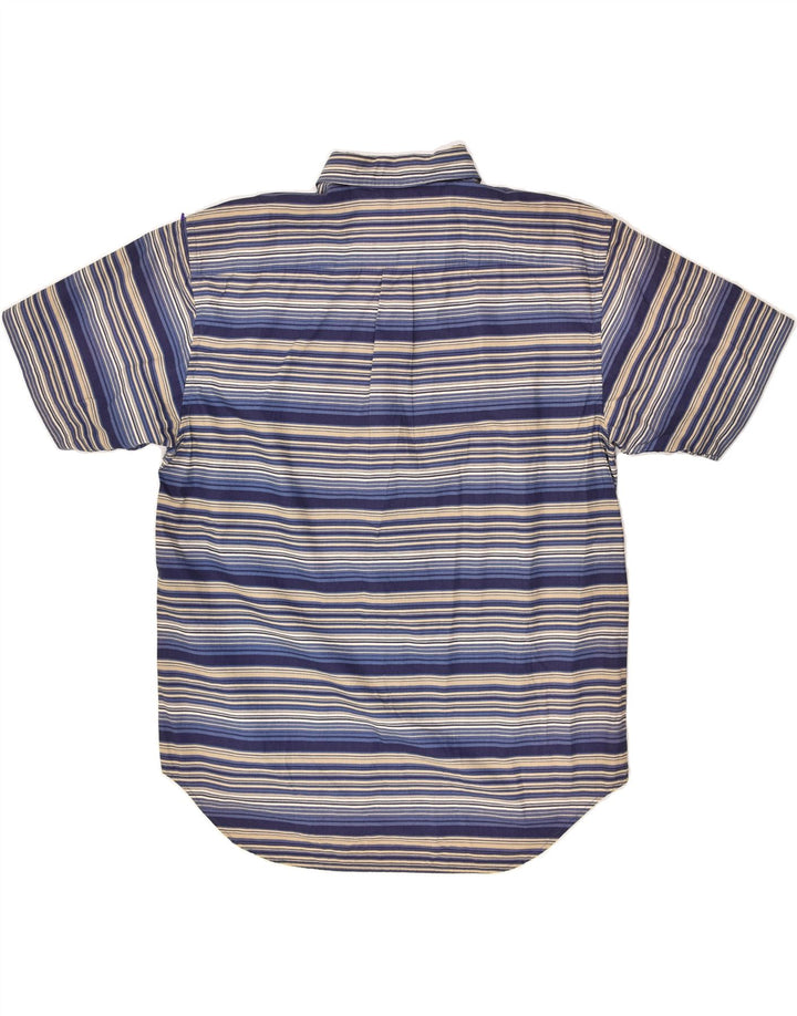 GAP Mens Short Sleeve Shirt Large Blue Striped Cotton | Vintage Gap | Thrift | Second-Hand Gap | Used Clothing | Messina Hembry 