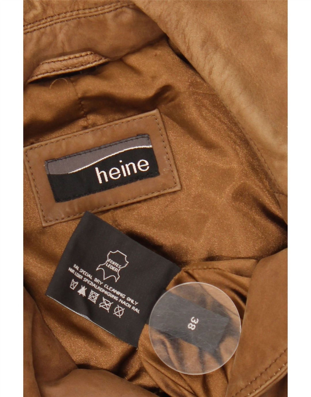 Cappotto in pelle da donna HEINE IT 38 XS Pelle marrone