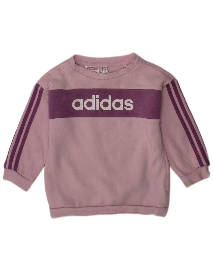 Felpa grafica ADIDAS per neonata, 9-12 mesi, color block rosa