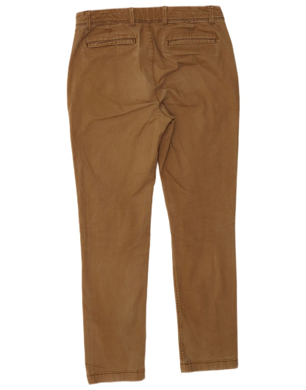 Pantaloni chino slim da uomo Marks & Spencer W34 L31 cotone marrone