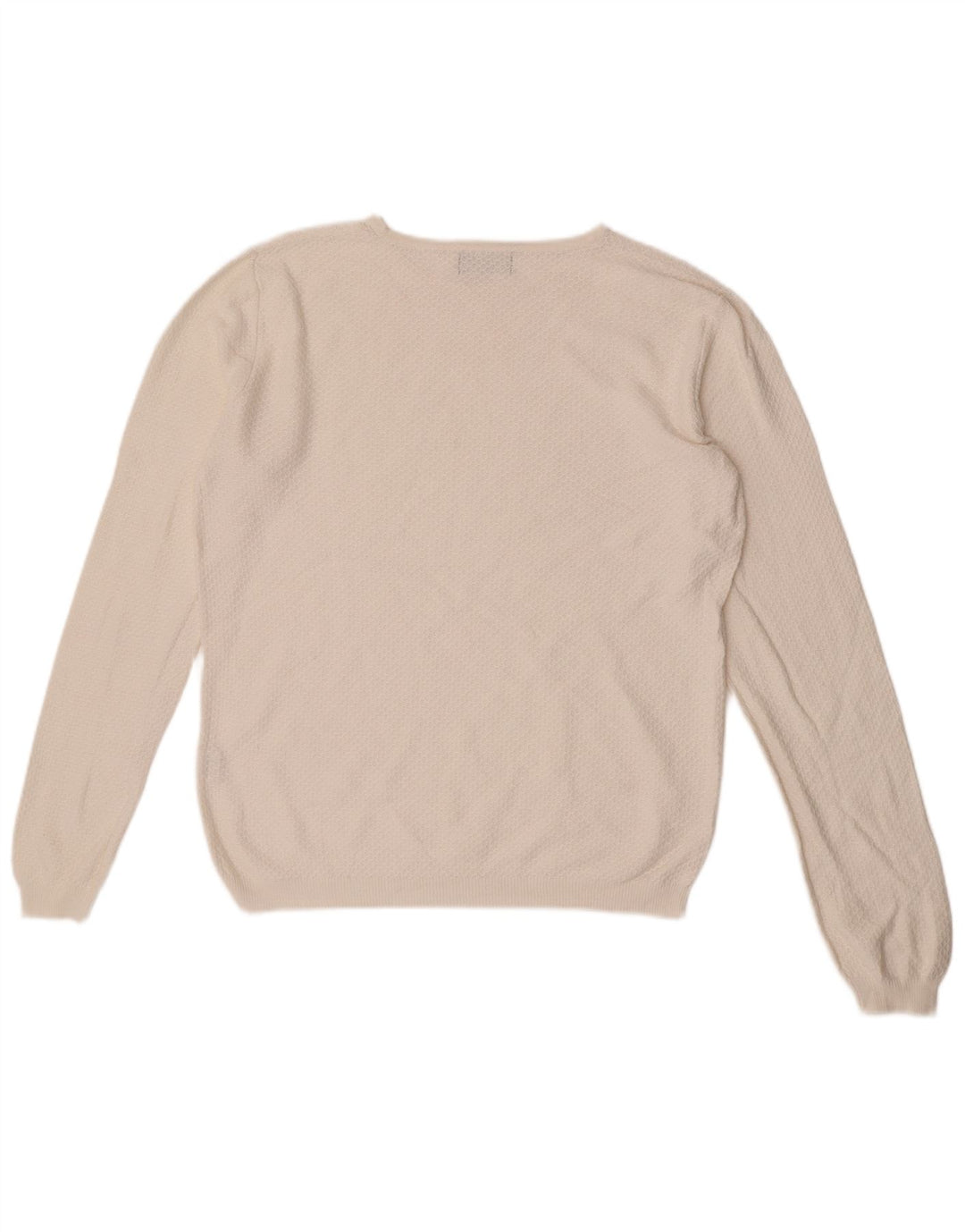 Maglione maglione girocollo da uomo Zara in cotone geometrico bianco medio