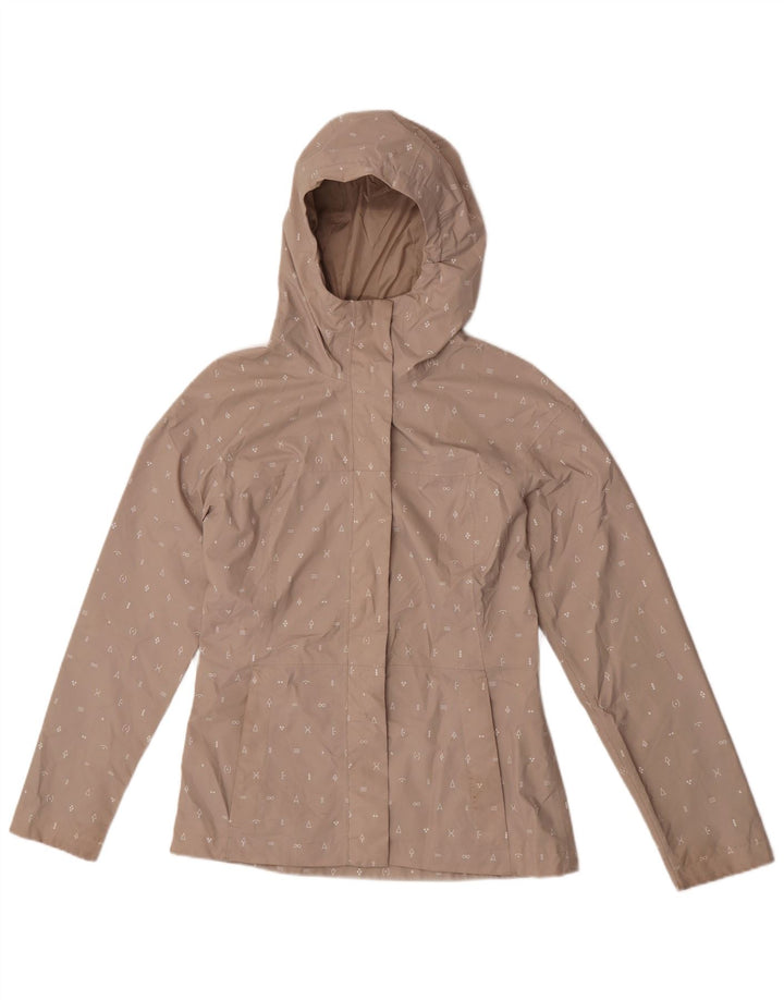 Giacca antipioggia da donna con cappuccio grafico The North Face UK 10 Small Beige