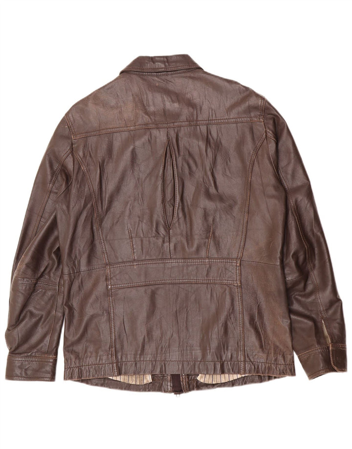 Giacca in pelle da uomo In Extenso UK 40 Large Marrone