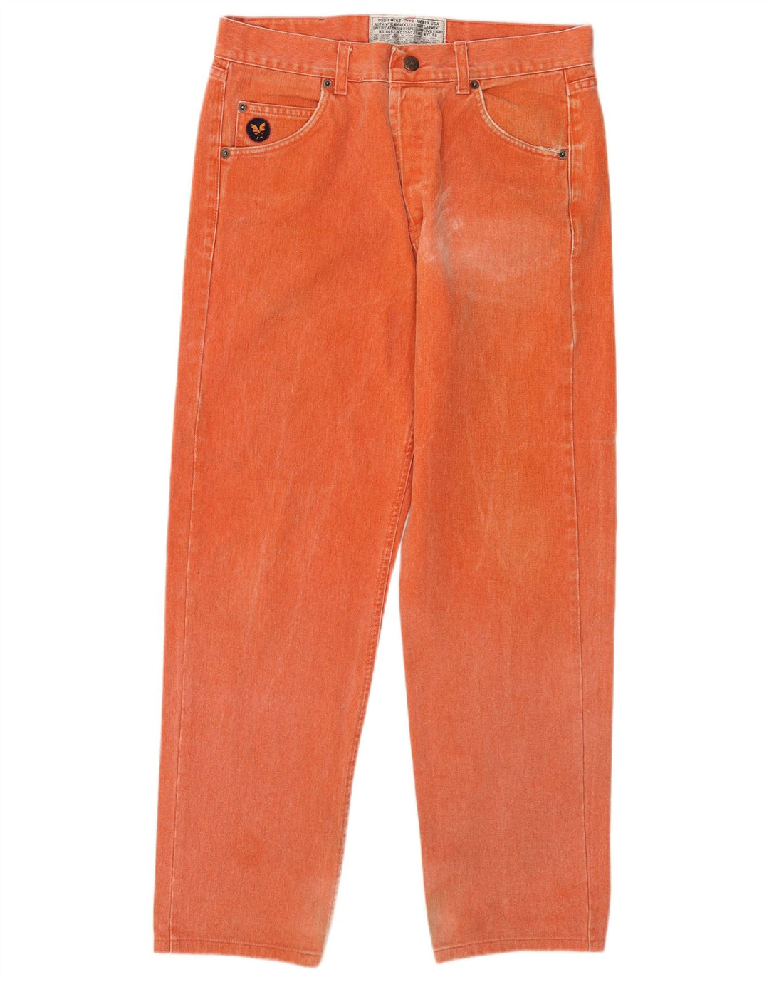 Jeans dritti da uomo Avirex W33 L29 cotone arancione