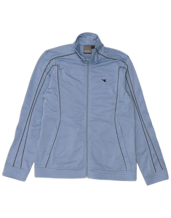 Giacca da tuta da donna Diadora UK 14 Large Blu Poliestere