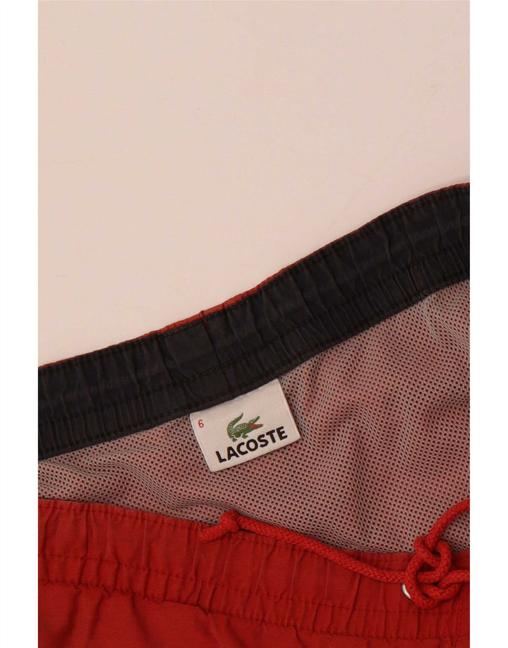 Pantaloncini da bagno da uomo Lacoste taglia 6 XL rossi