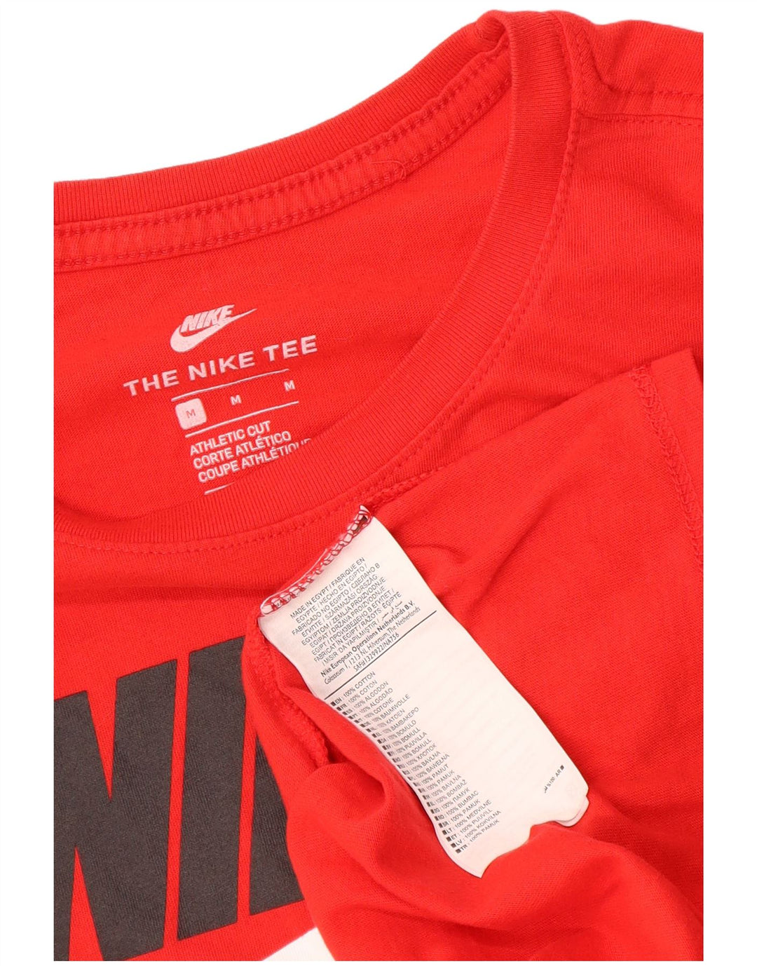 T-shirt grafica Nike da uomo con taglio atletico, colore rosso medio, in cotone