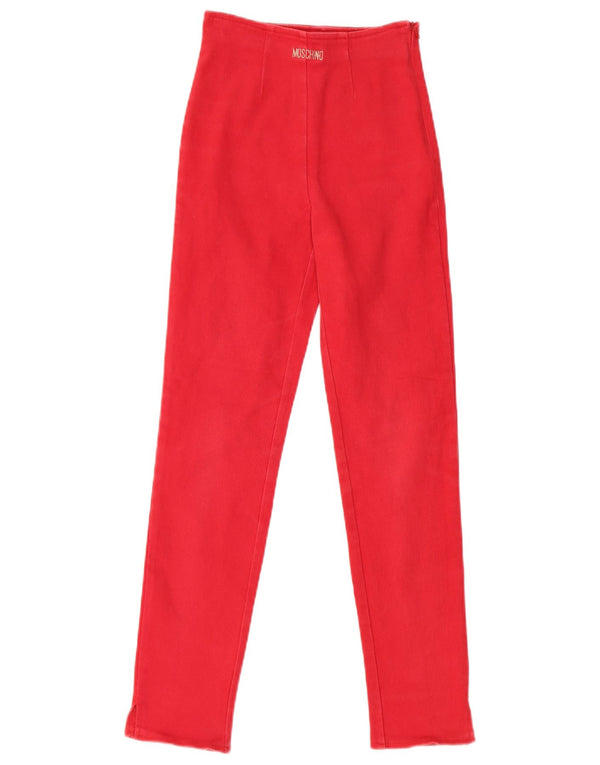 Pantaloni Moschino Bambina Slim Casual 12-13 Anni W22 L26 Cotone Rosso