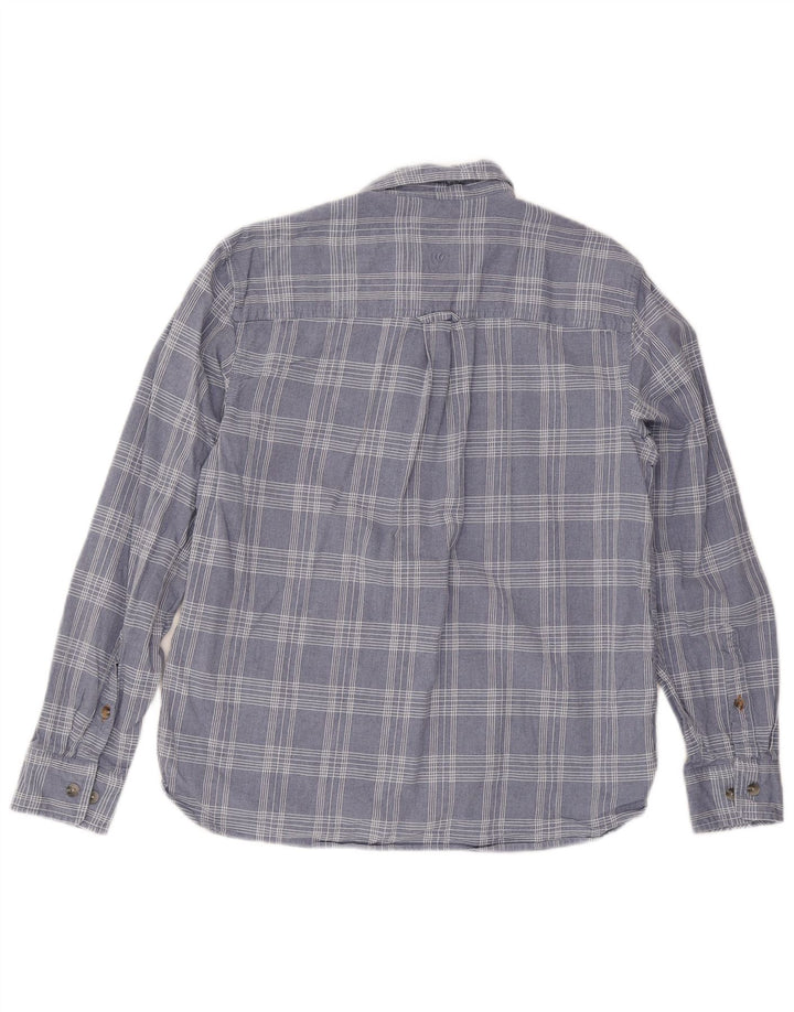 Camicia da uomo Fat Face Large in cotone a quadri blu