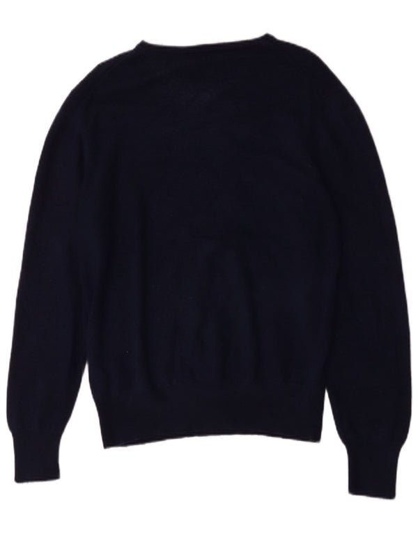 Hugo Boss Maglione da uomo con scollo a V XL in lana blu navy