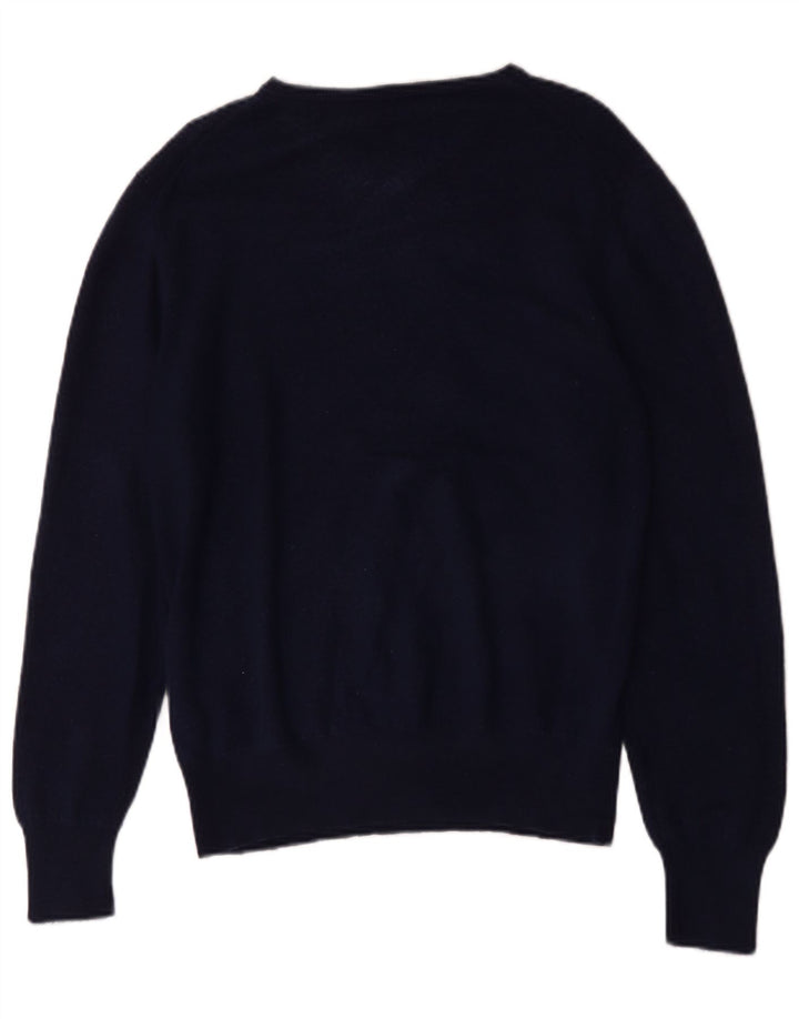 Hugo Boss Maglione da uomo con scollo a V XL in lana blu navy