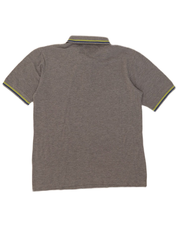 Polo Kappa Uomo Large in Cotone Rigato Grigio