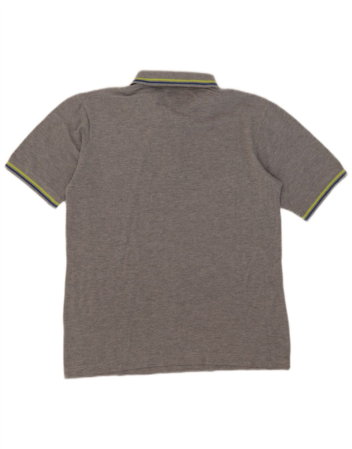 Polo Kappa Uomo Large in Cotone Rigato Grigio
