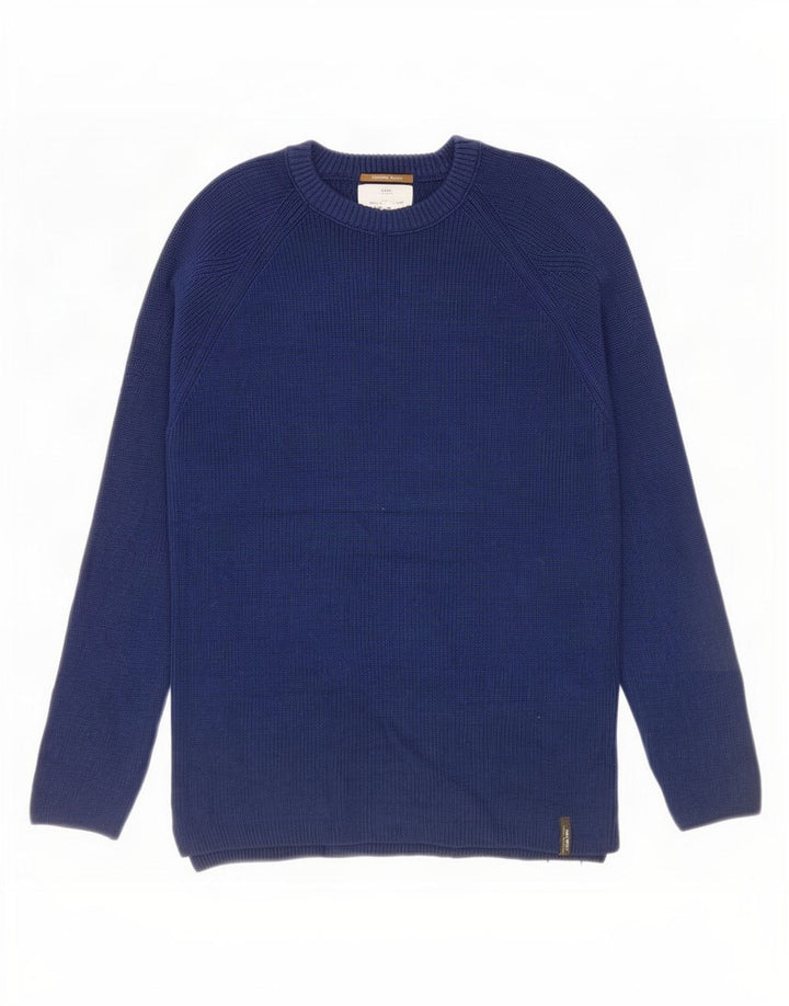 Maglione maglione girocollo da bambino Zara 8-9 anni blu navy