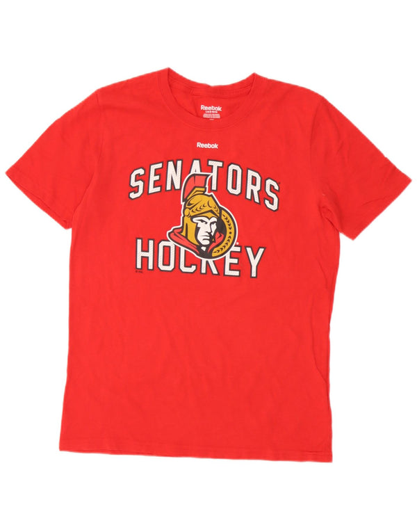 T-shirt grafica Reebok da ragazzo Ottawa Senators, 14-15 anni, grande, rossa