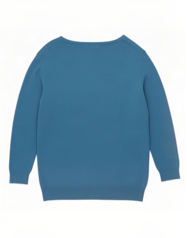 Maglione oversize con scollo a V da donna Marks & Spencer UK 12 Blu medio