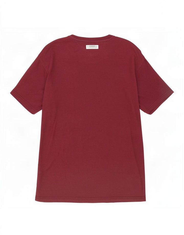 T-shirt grafica da uomo Tommy Hilfiger Top in cotone bordeaux medio