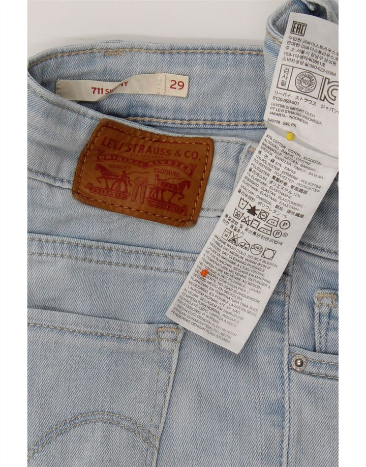 LEVI'S Womens 711 Skinny Jeans W29 L30 Blue Cotton Vintage Levi's and Second-Hand Levi's from Messina Hembry 