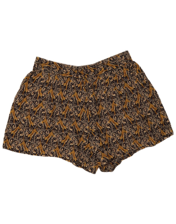 Pantaloncini casual grafici da donna Fat Face UK 16 Large W33 Marrone Paisley