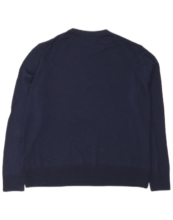 Maglione maglione girocollo da donna Marks & Spencer UK 16 grande blu navy