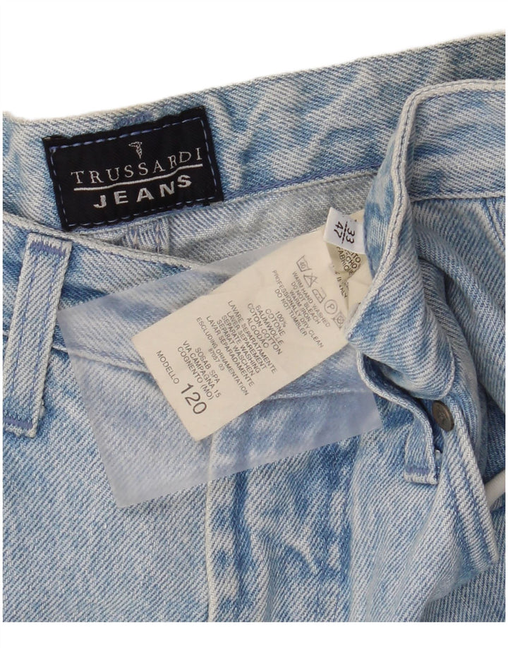 Jeans TRUSSARDI 120 affusolati da donna IT 47 Large W33 L27 Blu cotone
