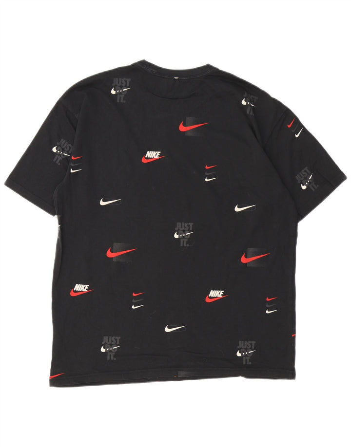 T-shirt grafica da uomo Nike Loose Fit, top in cotone nero medio