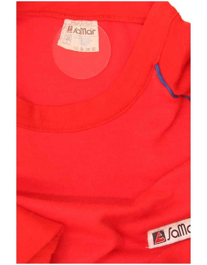 Felpa grafica da uomo Samar Maglione grande acrilico rosso