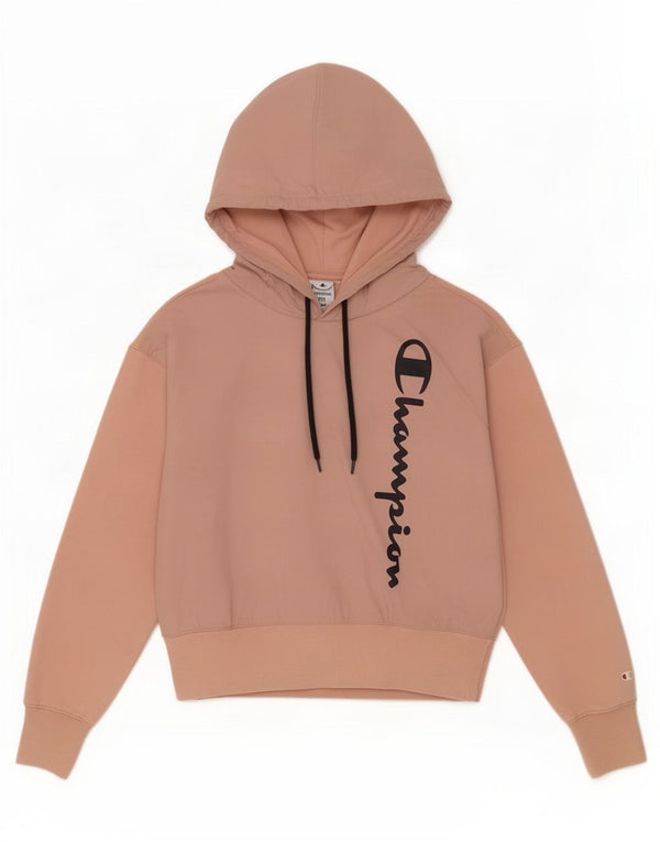 Felpa con cappuccio grafica da donna Champion UK 14 rosa medio