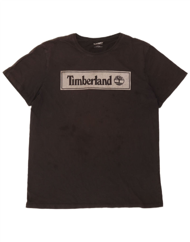 T-shirt grafica da uomo Timberland Top XL in cotone nero