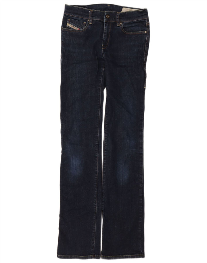 Jeans dritti da donna Diesel W27 L32 cotone blu navy