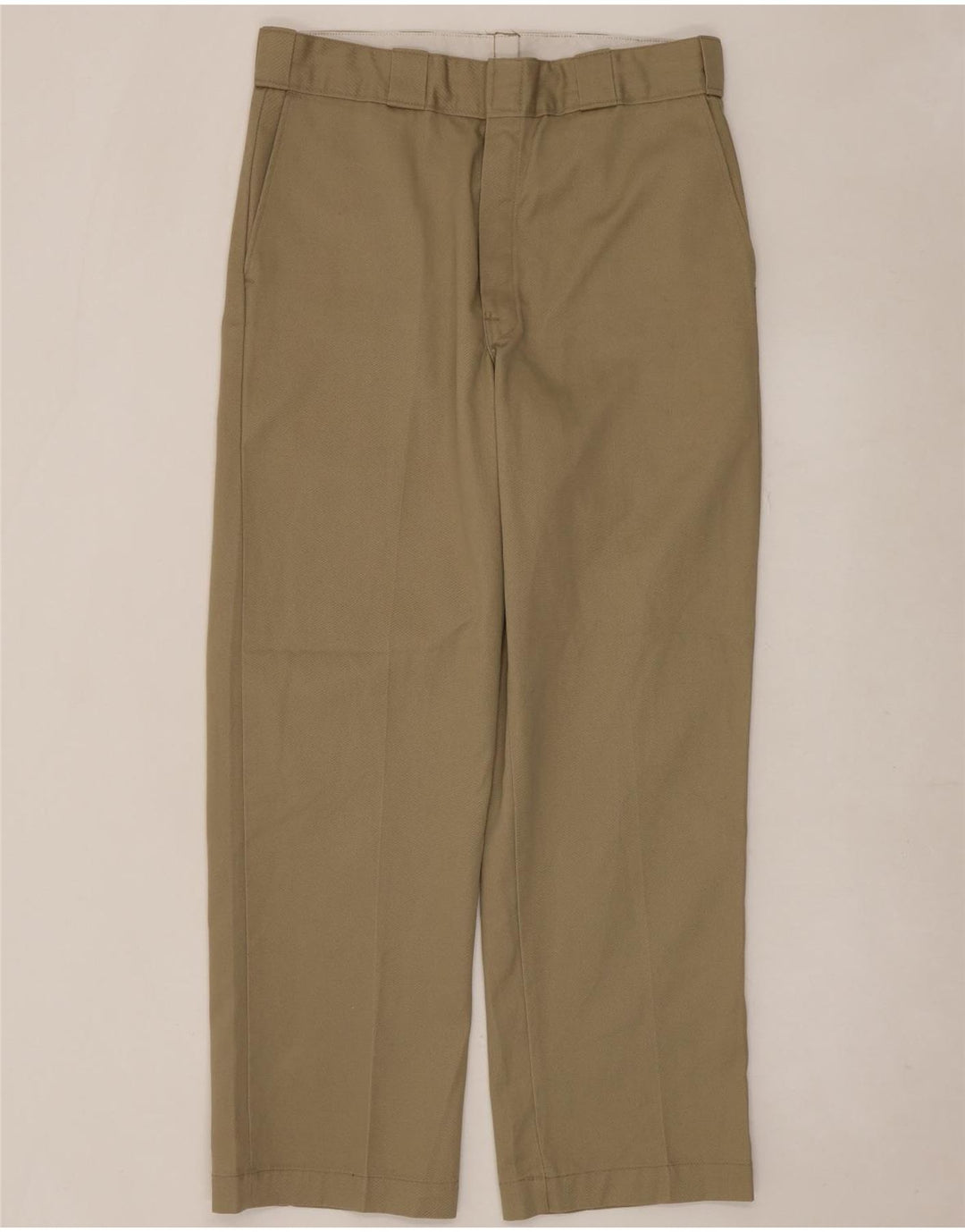 Pantaloni chino dritti da uomo Dickies W34 L30 poliestere kaki