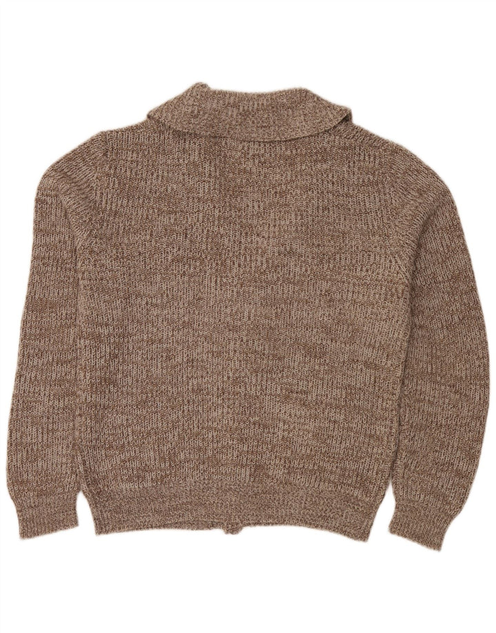 Maglione cardigan da uomo Belmonte 2XL Acrilico screziato marrone