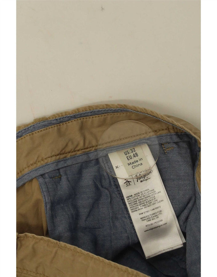 Pantaloncini chino da uomo Penguin EU 48 medio W32 cotone beige