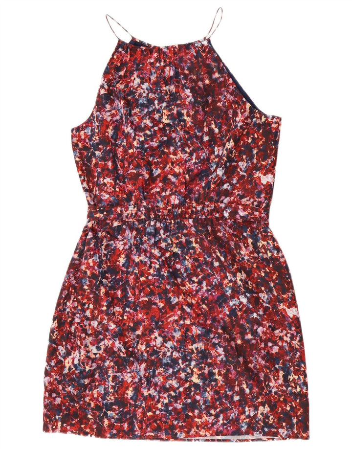Abito tubino senza maniche Dkny da donna con motivo astratto UK 14 grande rosso