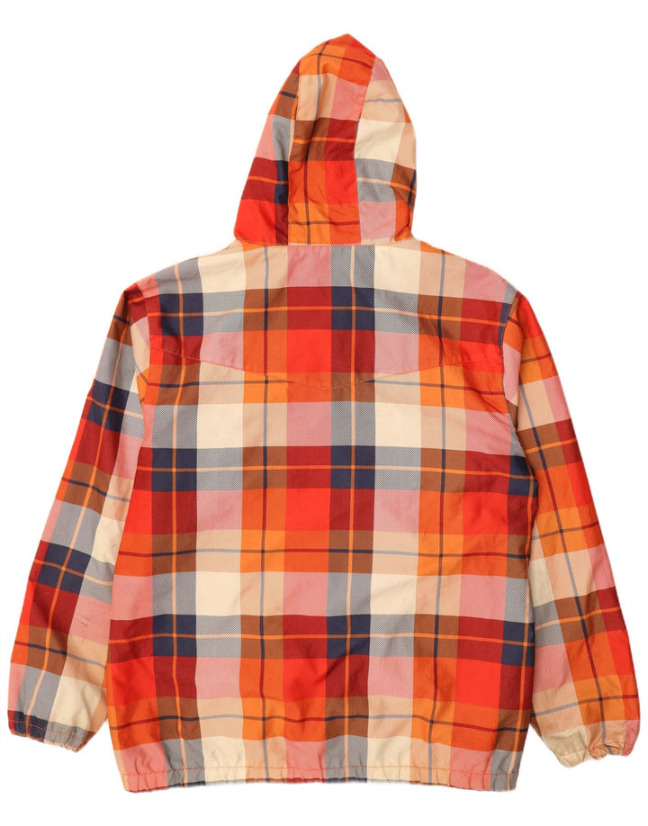 Giacca a vento con cappuccio da uomo DC UK 42 XL Poliestere a quadri multicolore