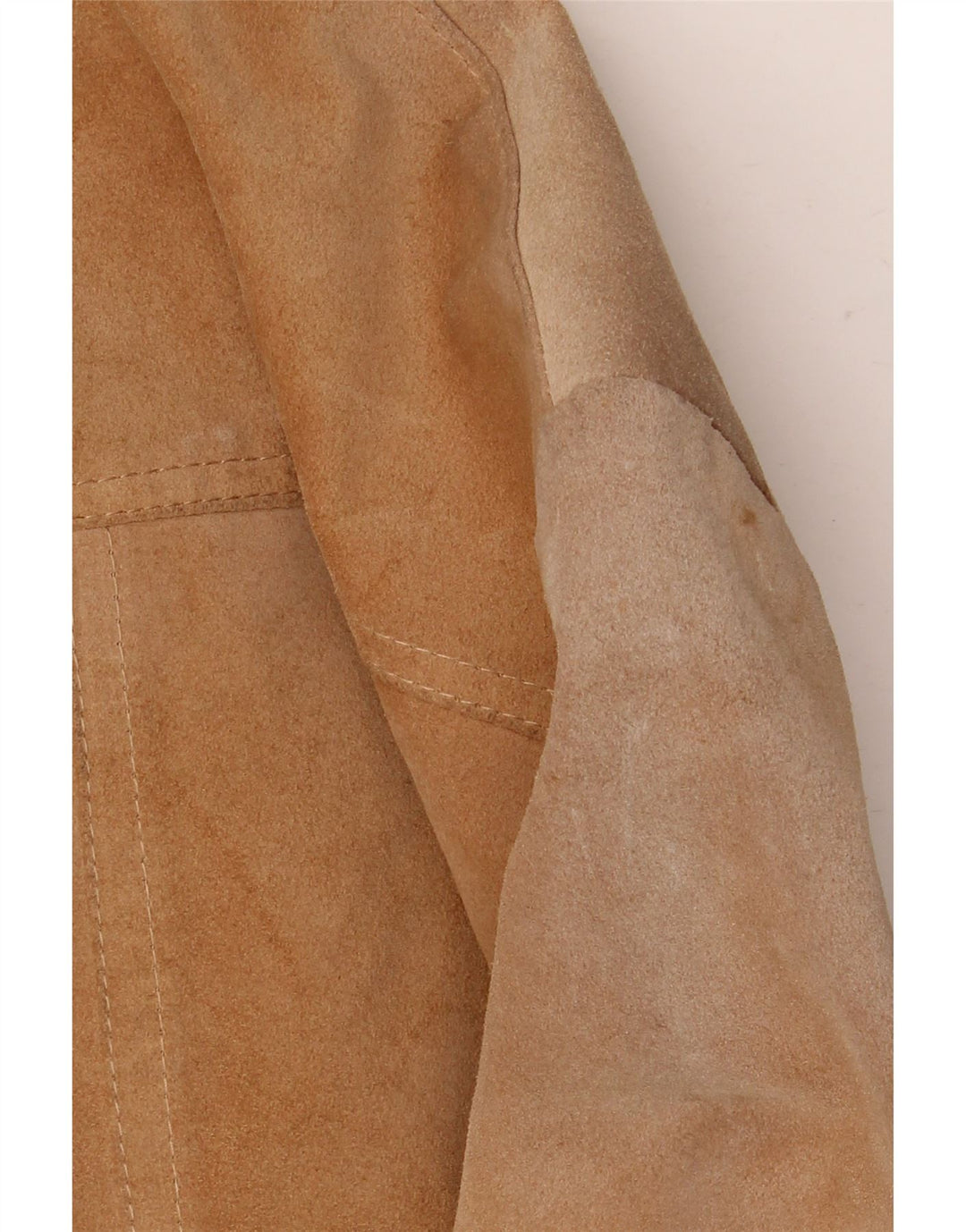 Giacca in pelle scamosciata da donna Barone UK 10 piccola in pelle beige
