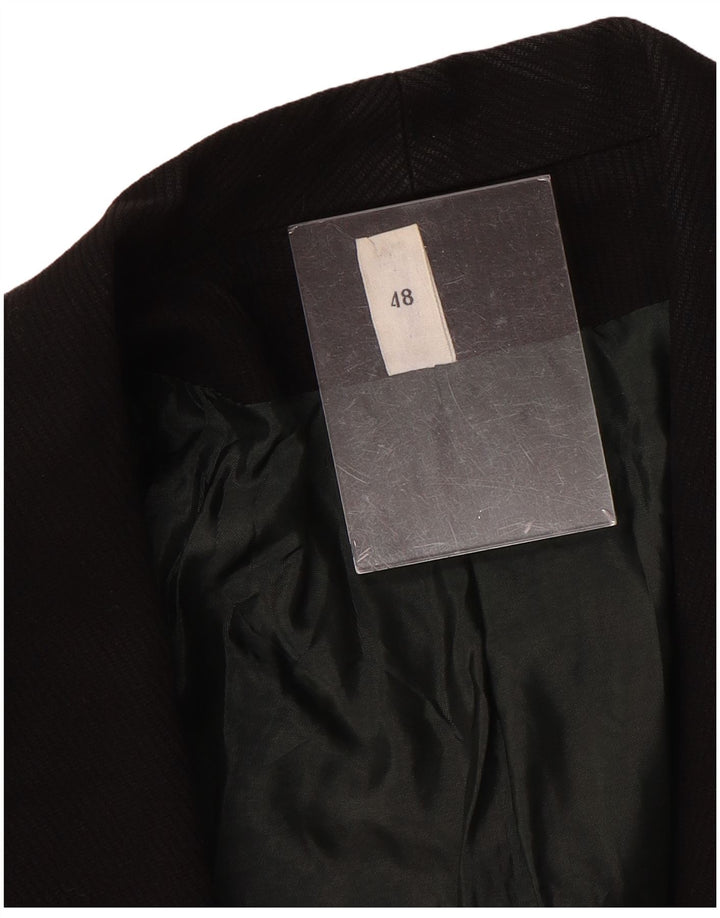 Giacca blazer aperta corta da donna vintage IT 48 XL nera