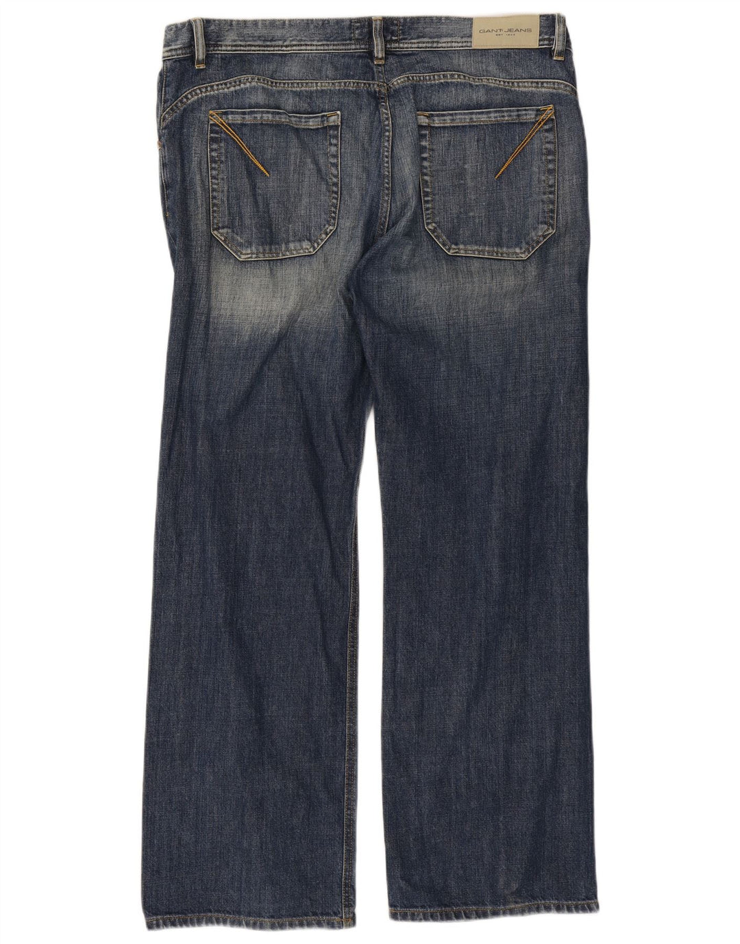 Jeans dritti da uomo Gant W38 L32 in cotone blu