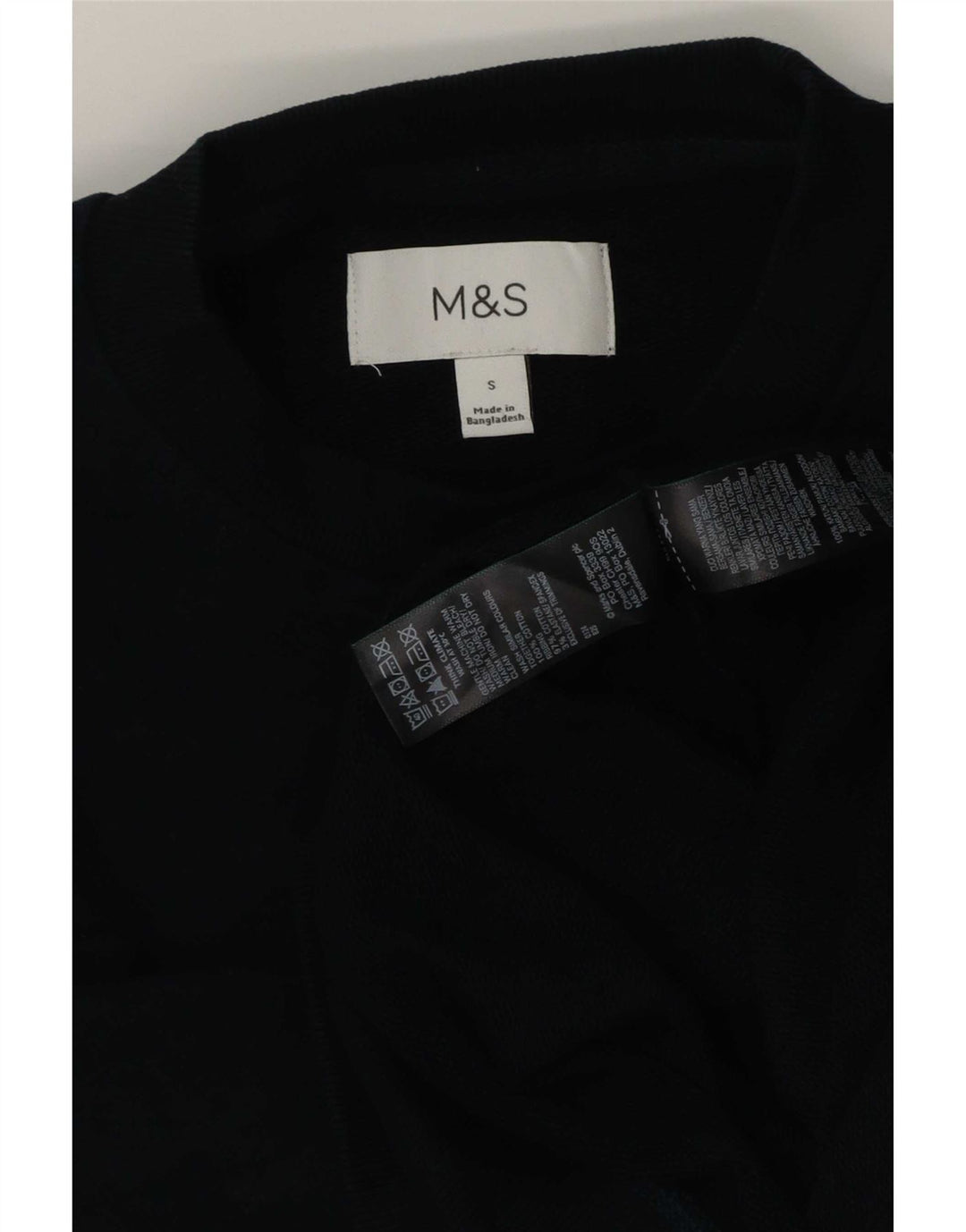 Felpa da uomo Marks & Spencer, piccola, in cotone blu navy