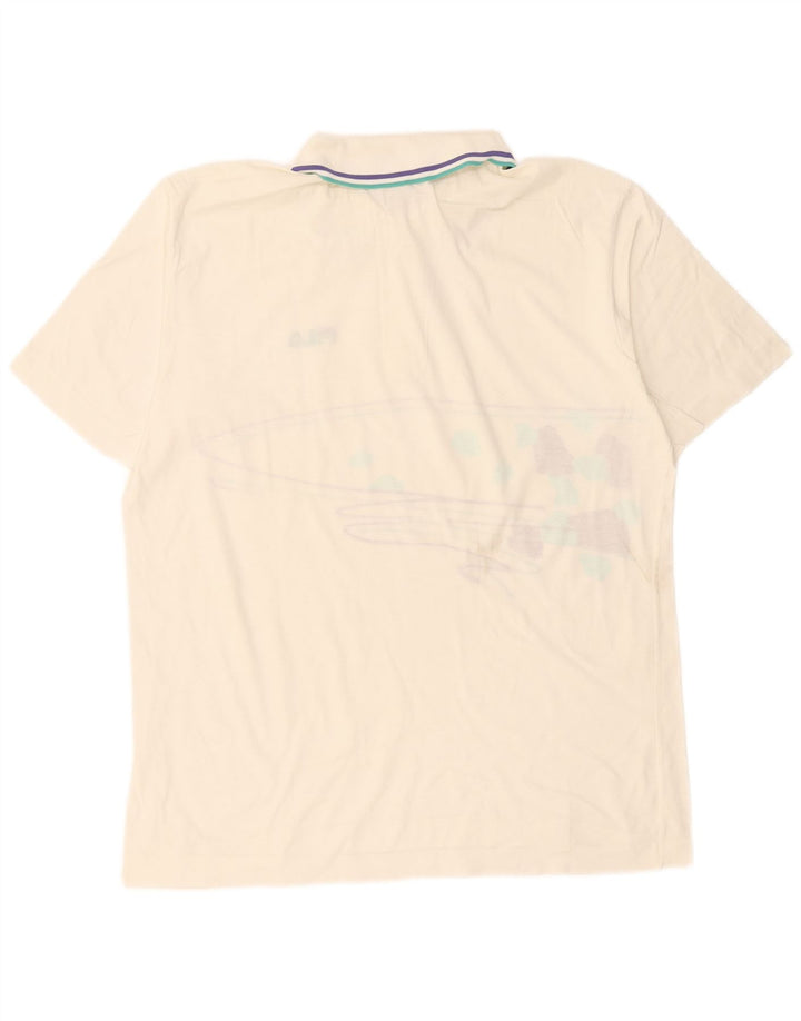 Polo grafica da uomo Fila IT 54 XL Bianca
