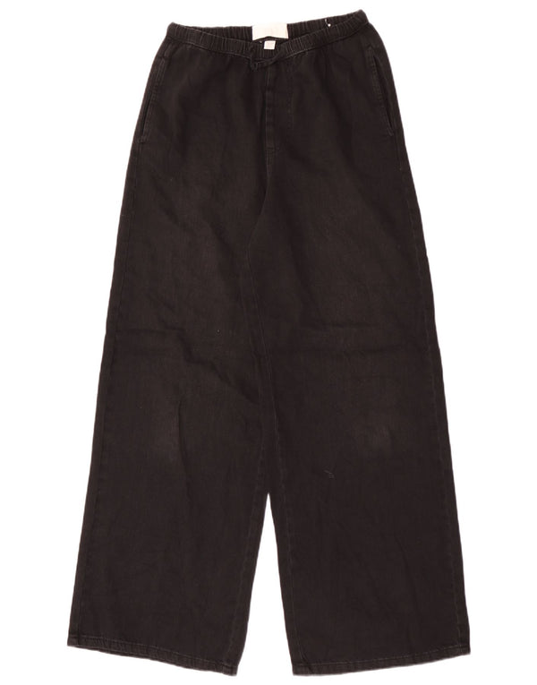 Jeans Zara per ragazze a gamba larga 13-14 anni W28 L29 cotone nero