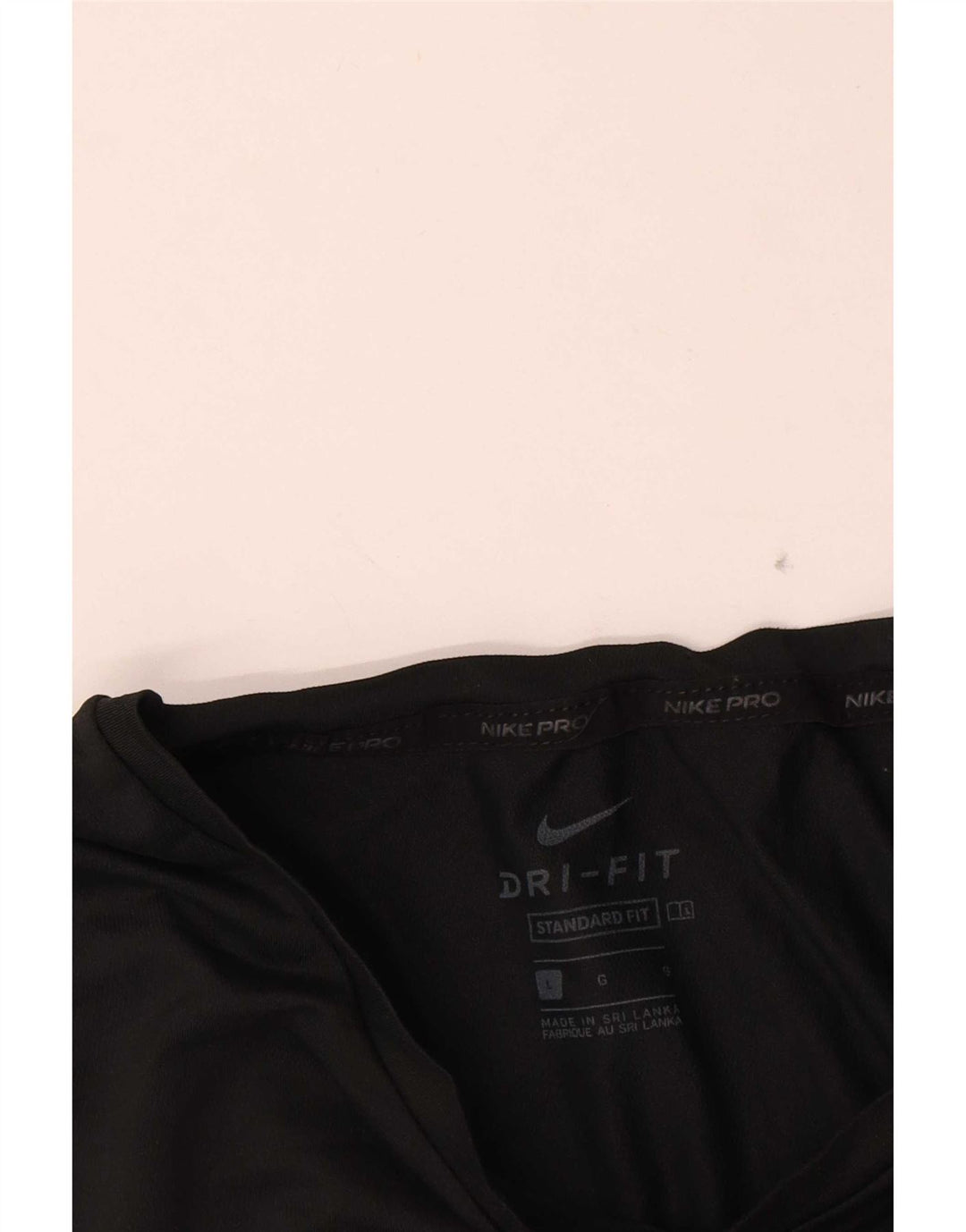 Nike Uomo Dri Fit Standard Fit T-shirt grafica Top Large Nero in poliestere